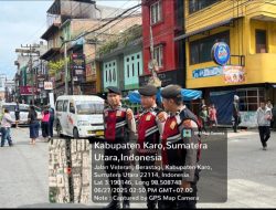 Libur Akhir Pekan, Personel Satsamapta Polres Tanah Karo Gelar Patroli dan Atur Lalin di Wilayah Berastagi