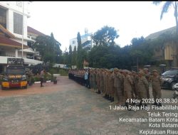 Polresta Barelang Laksanakan Pengamanan Aksi Unjuk Rasa Forum Musyawarah Warga & UMKM Genta I di Kantor Walikota Batam