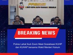 Polres Lahat Ikuti Zoom Meet Sosialisasi KUHP dan KUHAP bersama Wakil Menteri Hukum