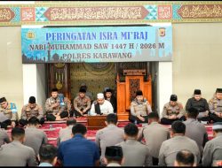 Polres Karawang Gelar Binrohtal dan Peringatan Isra Mi’raj Nabi Muhammad SAW 1447 H