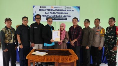 Komitmen Lingkungan Layak Hunian, PT Bukit Asam Tbk Serahkan Fasos dan Fasum kepada Masyarakat