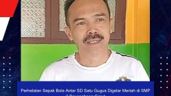 Perhelatan Sepak Bola Antar SD Satu Gugus Digelar Meriah di SMP 3 Bayongbong Garut