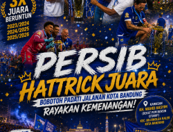 PERSIB HATTRICK JUARA, LAUTAN BIRU BOBOTOH PADATI JALANAN KOTA BANDUNG